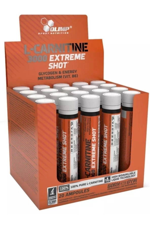 olimp l-carnitine 3000 shot 20 ampul Olimp L-Carnitine 3000 Extreme Shot