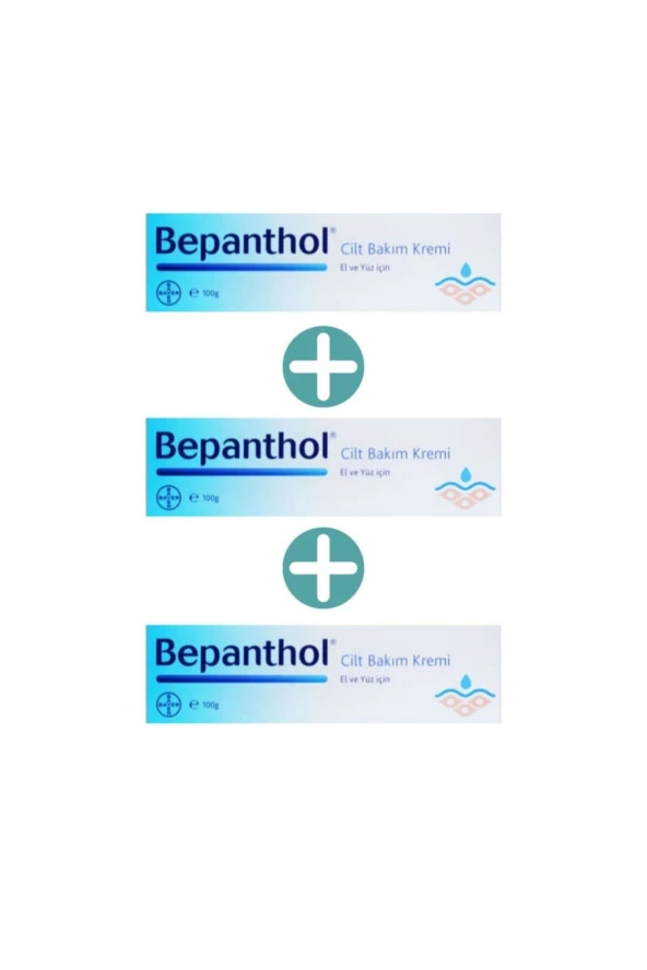 Bepanthol Cilt Bakım Kremi 100 Gr 3 Kutu ürün görseli 1