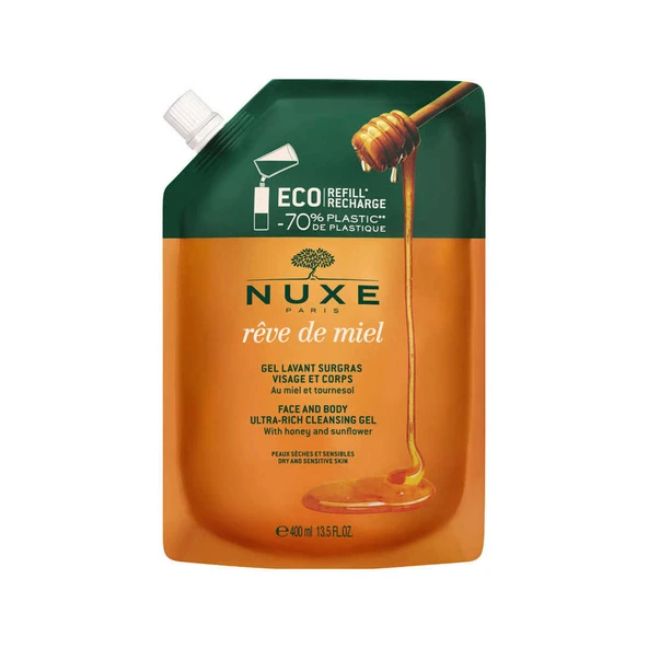 Nuxe Reve De Miel Bal Rüyası Hassas Yüz ve Vücut Yıkama Jeli 400ml Refill ürün görseli 1