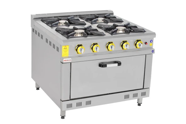 İnoxmaster 4lü Kuzine Fırınlı Ce Belgeli Gaz/lpg 100x100x85 Cm