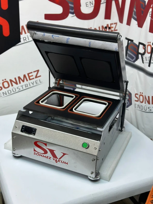 Sönmez Vakum 190*144 Kase Tabak Kapatma Makinesi 2 li Kalıp ürün görseli 1