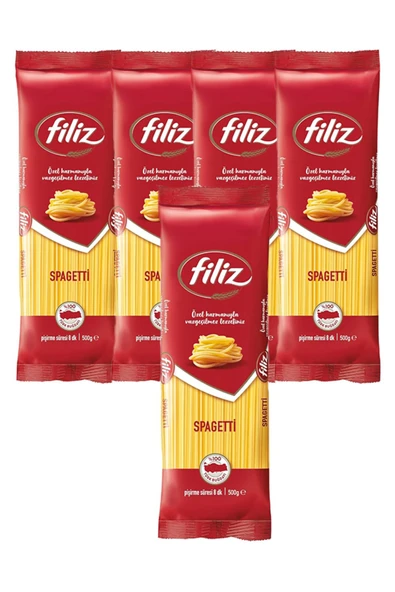 Filiz Spagetti Makarna 500 gr x 5 adet ürün görseli 1