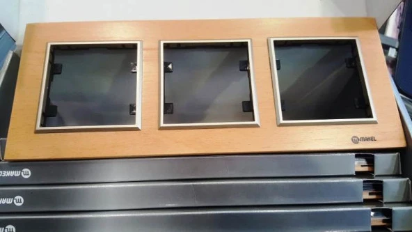 MAKEL Lumia 3lü Çerçeve Wood Kayın B.Dore ürün görseli 1