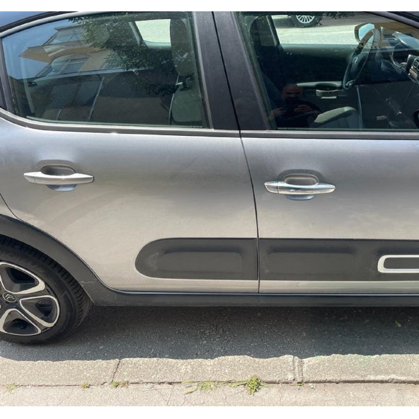 Citroen C3 Krom Kapı Kolu 4 Kapı 2017+ Paslanmaz Çelik - Resim 4