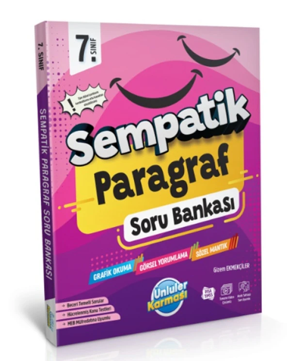 Ünlüler Karması 7.Sınıf Sempatik Paragraf Soru Bankası ürün görseli 1