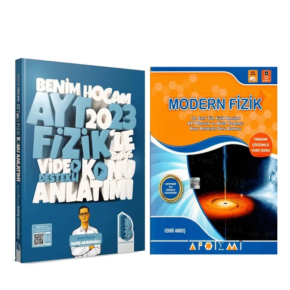 Benim Hocam 2023 AYT Fizik Konu ve Apotemi Modern Fizik Soru Bankası Seti 2 Kitap ürün görseli 1