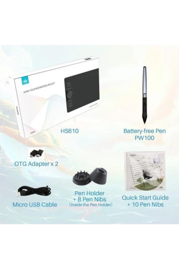 Huion HS610 10x6.25" Grafik Tablet - Resim 5