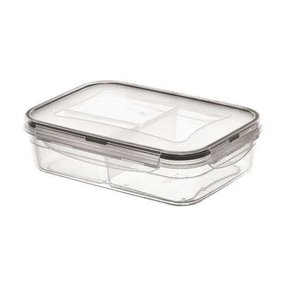 3 Bölmeli Kilitli Kapaklı 1 Litre Erzak Saklama Kabı LC-510 ürün görseli 1
