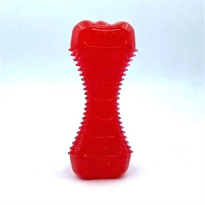 Köpek Oyuncağı Plastik Dumbell Tırtıklı Yapıda Köpek Diş Kaşıma Oyuncağı ürün görseli 1