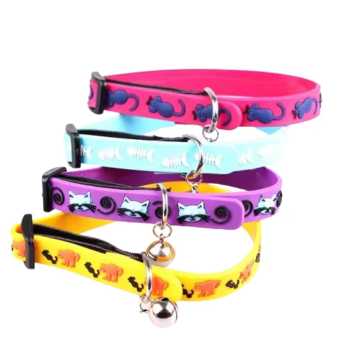 Petinka Çıngıraklı Zilli Sevimli Renkli Slikon Kedi Köpek Boyun Tasması ürün görseli 1