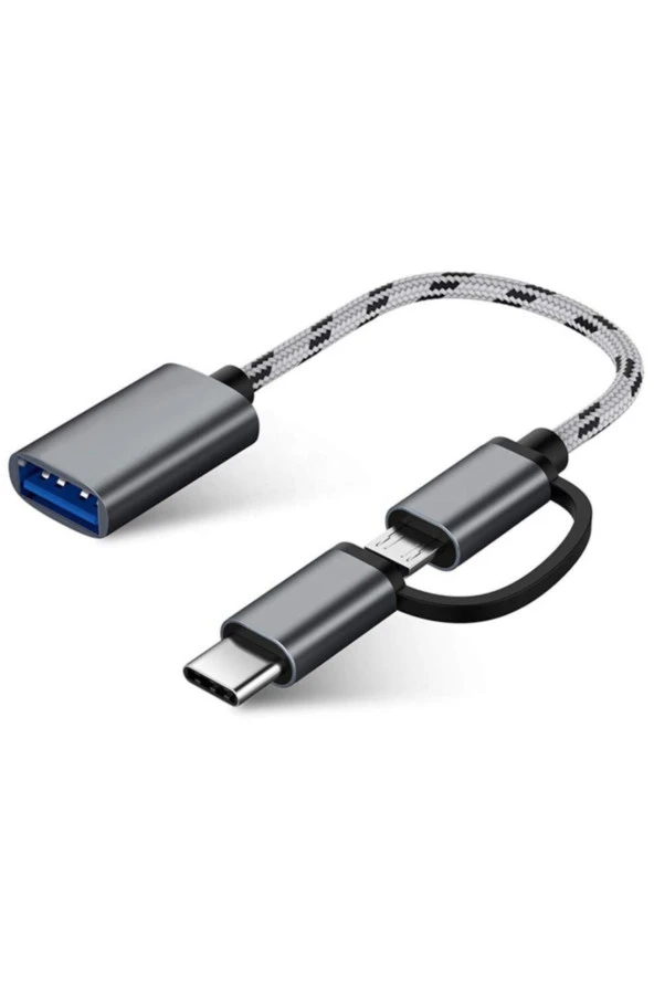 USB 3.0 OTG To Type C Micro USB Data Şarj Çevirici Dönüştürücü Adaptör - 4901 ürün görseli 1