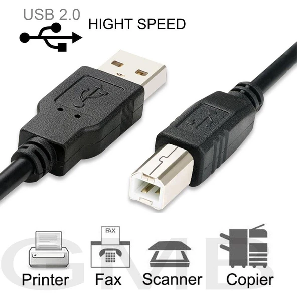 USB Yazıcı Printer Arabağlantı Kablosu USB 2.0 Yüksek Hız 3 Metre - 4912 ürün görseli 1