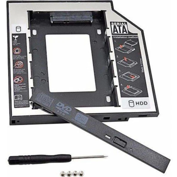 12.7mm HDD Caddy DVD SSD Kutu Sata CD KIZAK İKİNCİ HARDDISK LAPTOP NOTEBOOK - 4717 ürün görseli 1