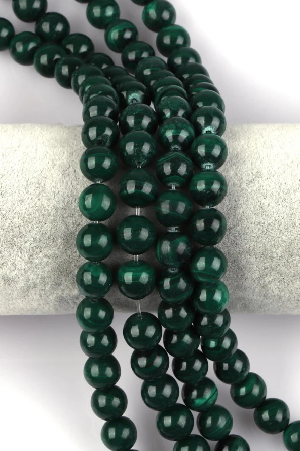 Malakit Doğal Taş Dizi 10 mm Küre Kesim ürün görseli 1