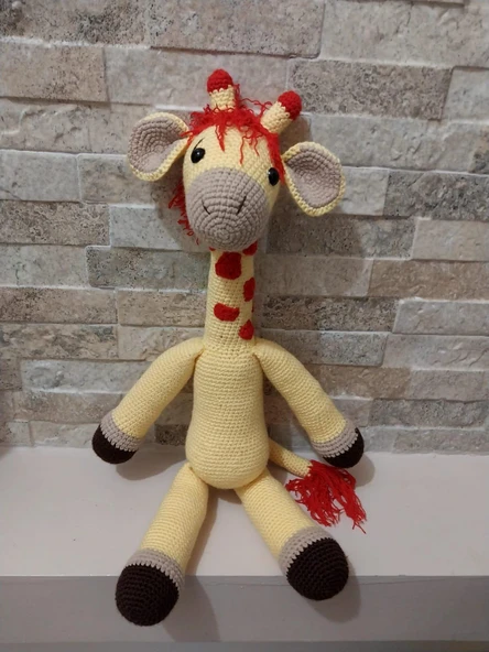Benekli Zürafa Amigurumi Organik Oyuncak ürün görseli 1