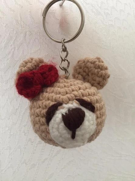 Maskot Ayıcık Amigurumi Organik Anahtarlık Oyuncak ürün görseli 1
