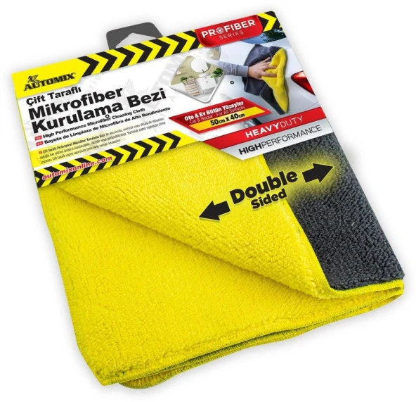 Automix Çift Taraflı Mikrofiber Kurulama Bezi 50 cm x 40 cm ürün görseli 1