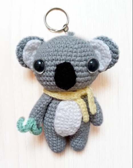 Maskot Koala Amigurumi Anahtarlık Oyuncak ürün görseli 1