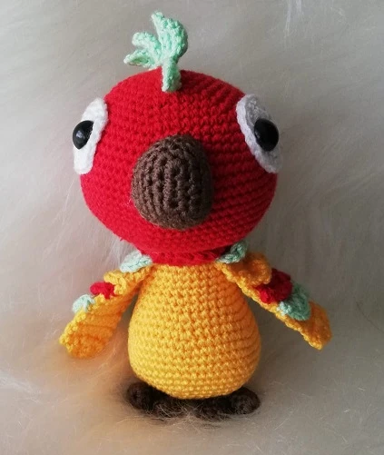 Maskot Papağan Amigurumi Organik Oyuncak ürün görseli 1