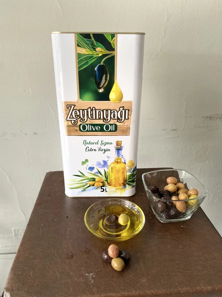 Zeytin yağı 5 lt naturel soğuk sıkım 0,2 dizem zeytinyağı Akhisar ürün görseli 1