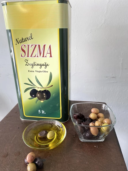 Zeytin yağı 5 lt naturel soğuk sıkım 0,2 dizem zeytinyağı ürün görseli 1