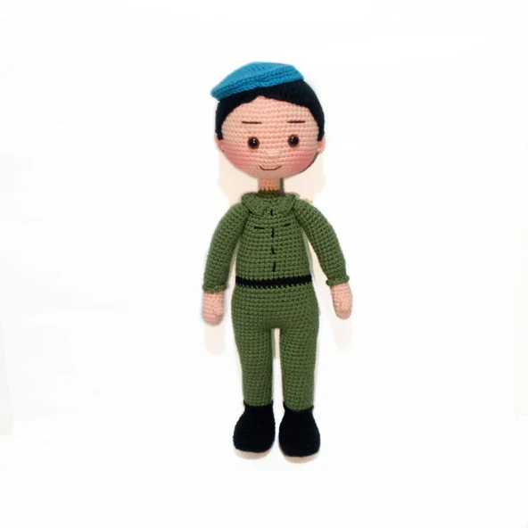 Asker Bebek Amigurumi Organik Oyuncak ürün görseli 1
