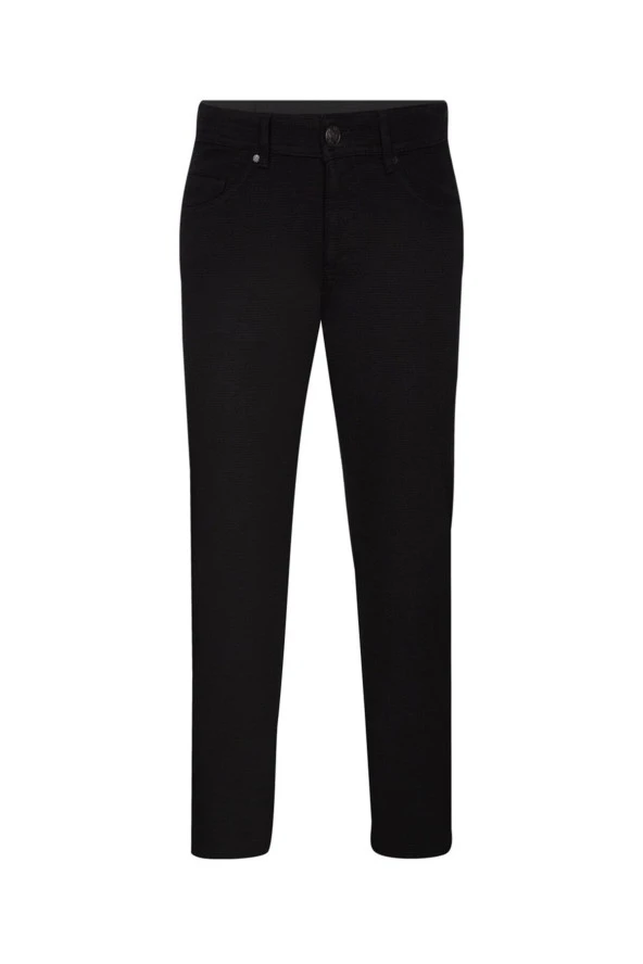 Süvari Slim Fit Gabardin Siyah Pantolon ürün görseli 1