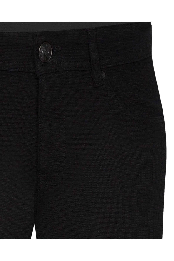 Süvari Slim Fit Gabardin Siyah Pantolon - Resim 2