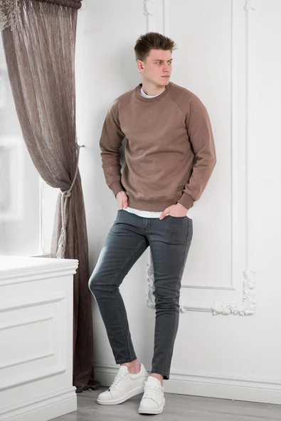 FBI Slimfit 3 İplik İçi Polarlı Bisiklet Yaka Sweatshirt ürün görseli 1