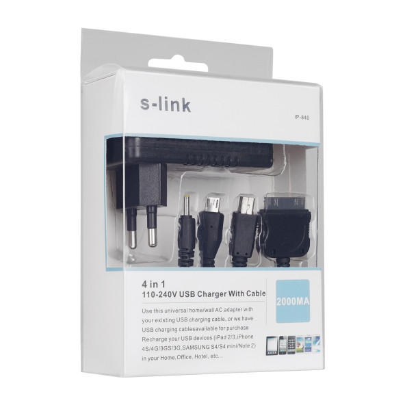 S-link IP-840 5V 2A iPad,Tablet 5 pin Micro 5 pin Adaptör ürün görseli 1