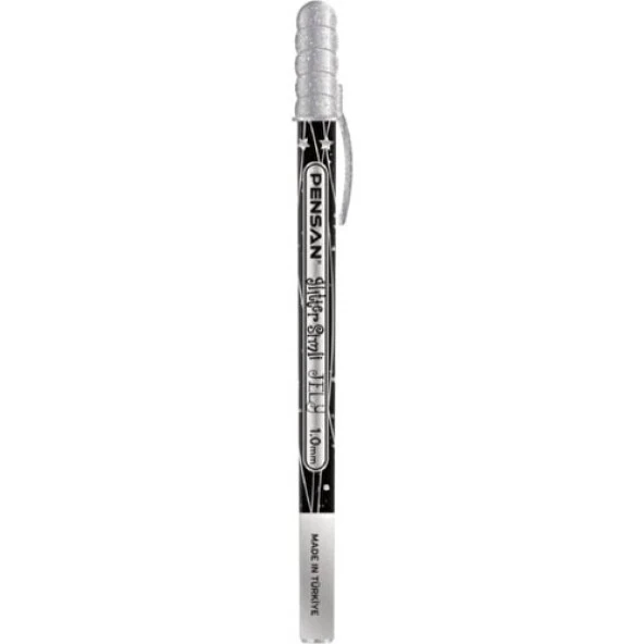 Pensan Simli Jel Kalem Jely 1.0mm – Gümüş ürün görseli 1