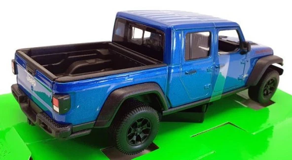 Welly 2020 Jeep Gladiator 1:27 Mavi Model Araba - Resim 2