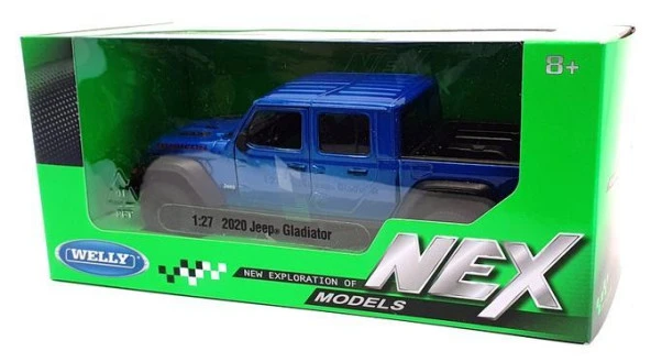 Welly 2020 Jeep Gladiator 1:27 Mavi Model Araba - Resim 4