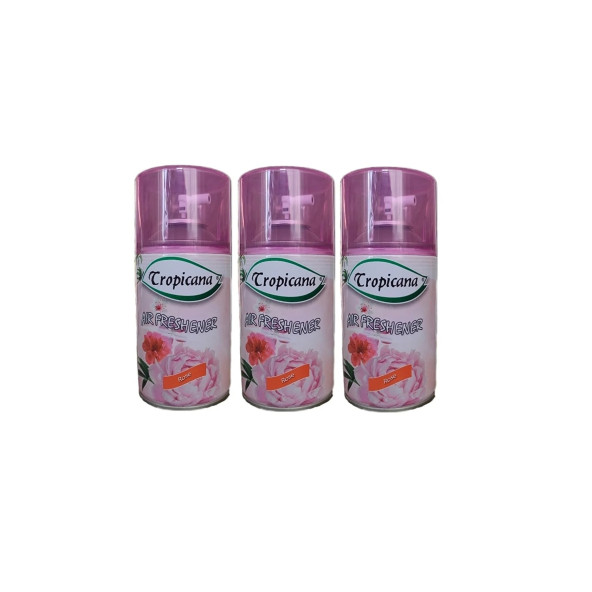 Tropicana Air Freshener Oda Kokusu Rose Gül Koku Bahçe Kokuları Parfüm Spreyi 260 Ml X 3 Adet ürün görseli 1