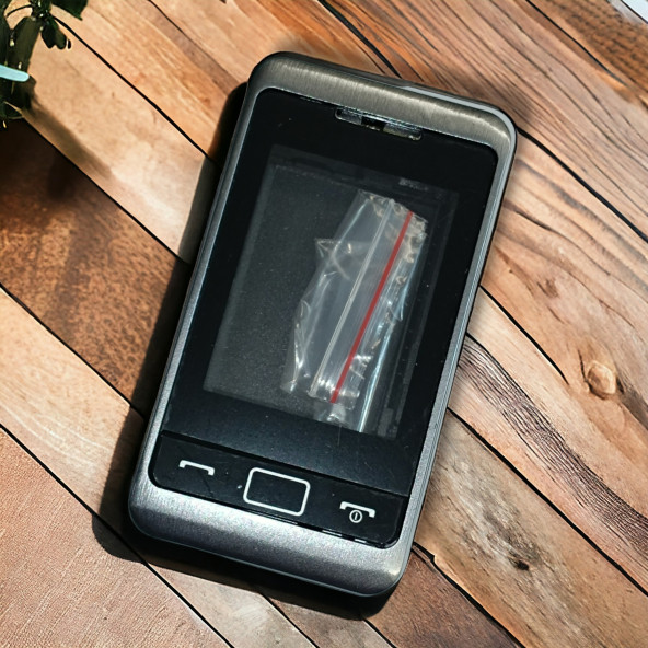 Samsung C3330 Kasa Samsung Galaxy C3330 Uyumlu Siyah Renk Orta Kasa Ön Arka Kapak Tuş Takımı ürün görseli 1