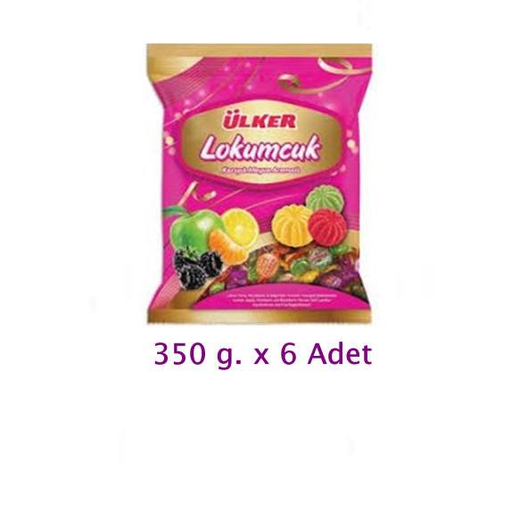 Ülker Lokumcuk Karışık Meyveli Yumuşak Şeker 350 g x 6 Adetr ürün görseli 1
