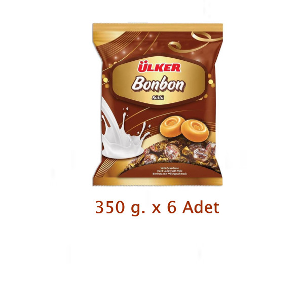 Ülker Bonbon Sütlü Şekerleme 350 g. x 6 Adet ürün görseli 1