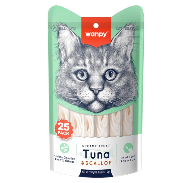 Wanpy Ton&Deniz Taraklı 25*14 gr Krema Kedi Ödülü  RAC-051   Skt:07/2026 ürün görseli 1