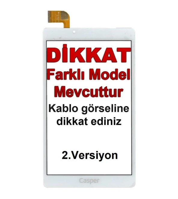 Casper Via S18 uyumlu Beyaz Dokunmatik - Ön Cam Ver.2 / FPCA-80A75-V01 ürün görseli 1