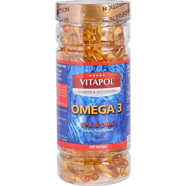 VİTAPOL OMEGA 3 BALIK YAĞI 200 SOFTJEL ürün görseli 1