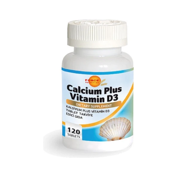 Force Nutrition Calcium Plus Vitamin D3 120 Tablet ürün görseli 1