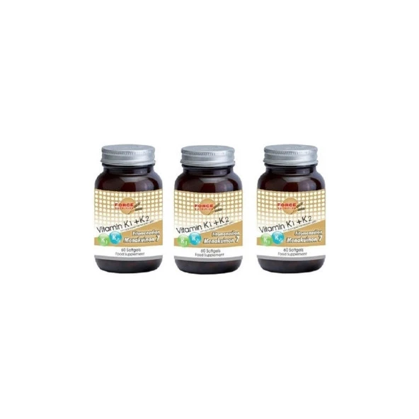 Force Nutrition Forcenutrition Vitamin K1 K2 60 Softgel 3 Kutu ürün görseli 1