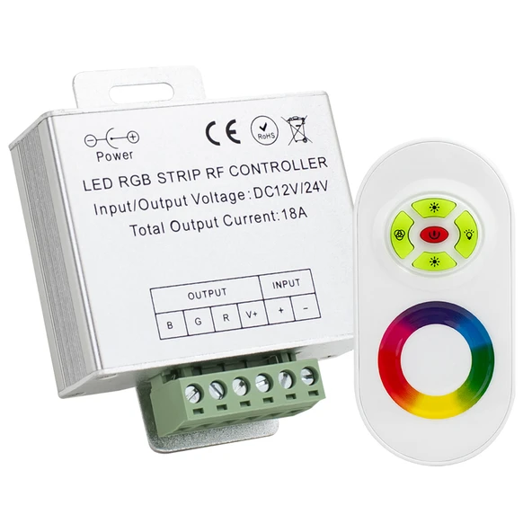 Powermaster PM-10995 Dokunmatik Uzaktan Kumandalı 18 Amper Led Rgb Kontrol Devresi ürün görseli 1