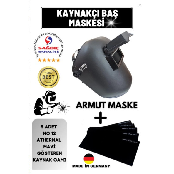 Sağdıç saraciye armut maske ışığı dağıtmayan 5 adet sağdıç kaynak camı ürün görseli 1