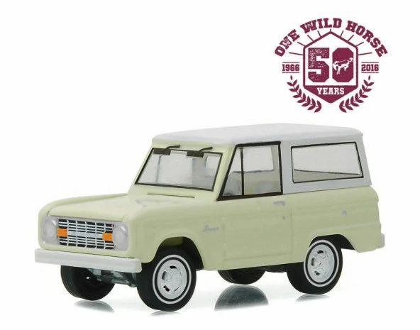 Greenlight  One Wild Horse 1966 Ford Bronco 50 Anniversary Edition 1/64 Model Araba ürün görseli 1