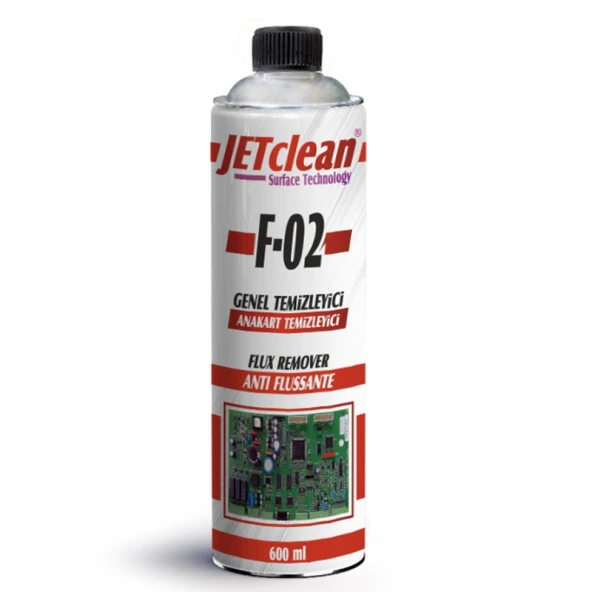 Jetclean F-02 600 Ml Flux Anakart Temizleme Sprey ürün görseli 1