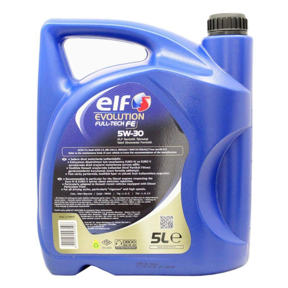 ELF FULLTECH FE 5W-30 5 LT 2026 ÜRT. - Resim 2