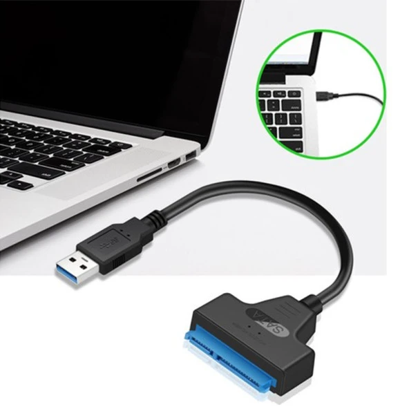 Powermaster PM-6507 SSD HDD Sata Data TO USB3.0 2.5" Harddisk Kablo - Resim 2