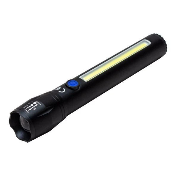 Powermaster PM-16754 Şarj Edilebilir Zoomlu COB Led El Feneri ürün görseli 1