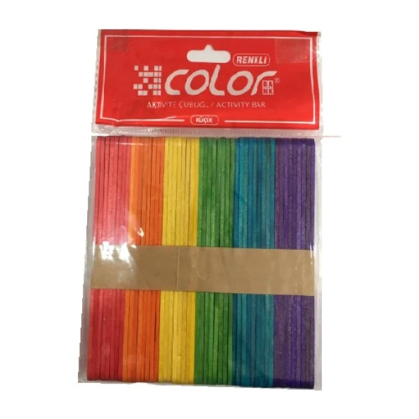 Timon Color Ahşap Dil Çubuğu İnce 50 Adet ürün görseli 1